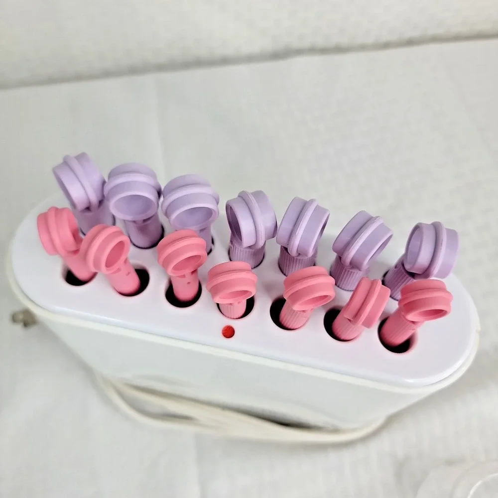 Vintage Conair Hot Sticks Traveller HS18 Heated Hair Rollers Curling Set Tested